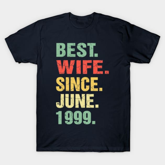 20th Wedding Anniversary Gifts Best Wife Since Jun T-Shirt by daresvenomous